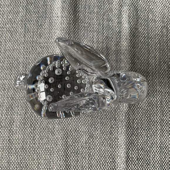 Vintage Bunny Rabbit Bubble Art Glass Sculpted Figurine Hand Blown Paperweight - Picture 9 of 15